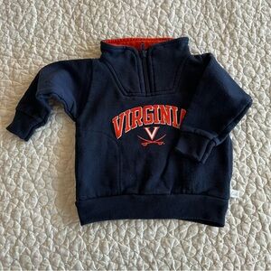 University of Virginia Mock neck half sleeve sweatshirt